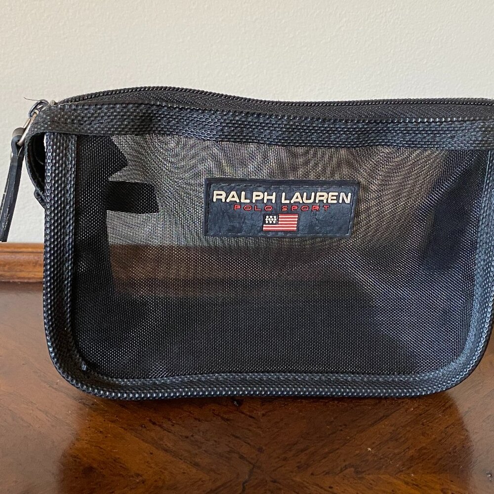 Small, black Ralph Lauren Polo Sport toiletry bag /cosmetic bag GOOD CONDITION